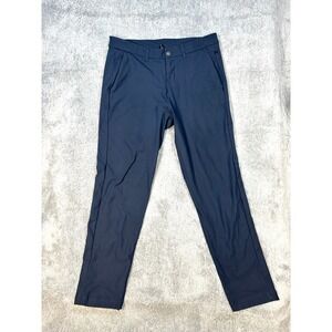Lululemon 33 Mens Commission Pants Slim in Navy Blue Warpstreme‎ LM5522S